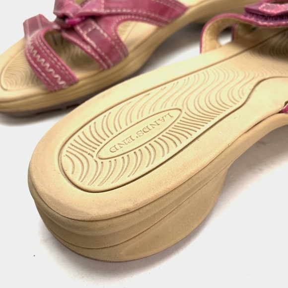 LAND'S END Purple Slides Sandals Flip Flops sz 7 D - Picture 15 of 16